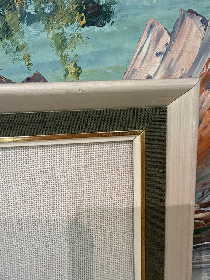 Broderet billede "fuglehus"